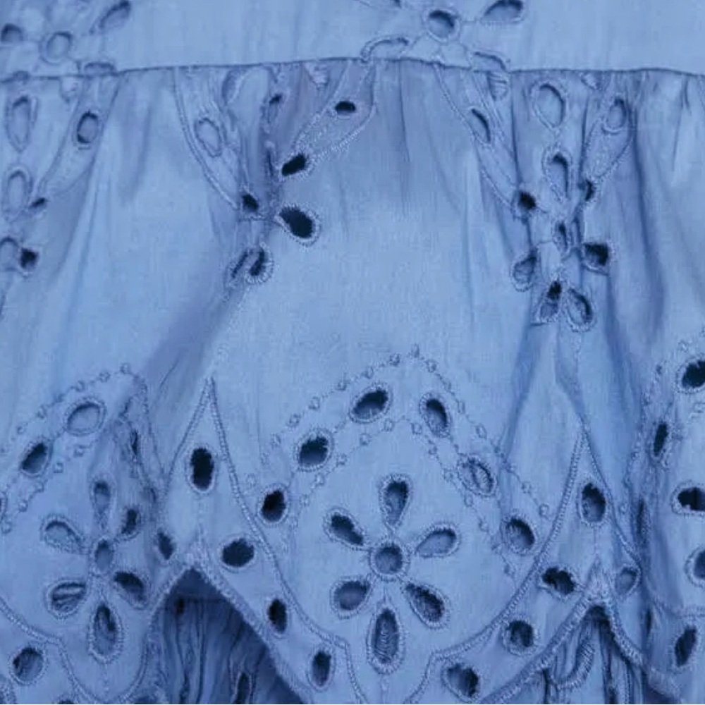 ZARA eyelet puff long sleeve mini dress size small - Picture 5 of 11